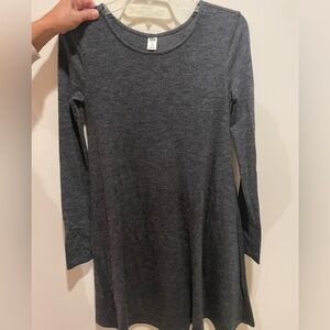 Grey long sleeve t-shirt dress